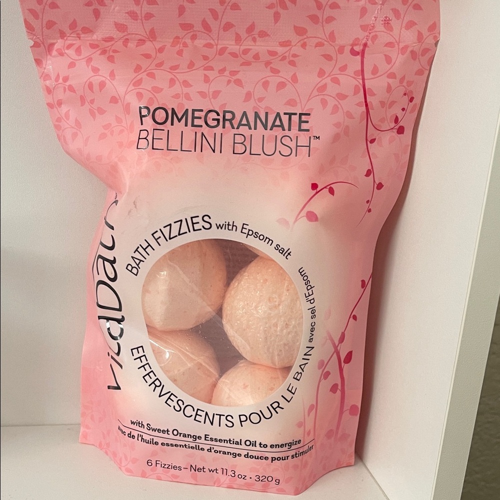 Pomegranate Bellini Blush Bath Fizzies - Pink
